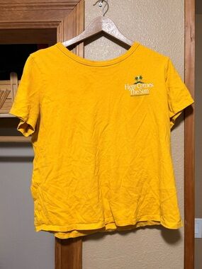 Old Navy Yellow 'Here Comes The Sun' Short Sleeve Tee